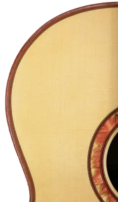 Redwood classical guitar binding