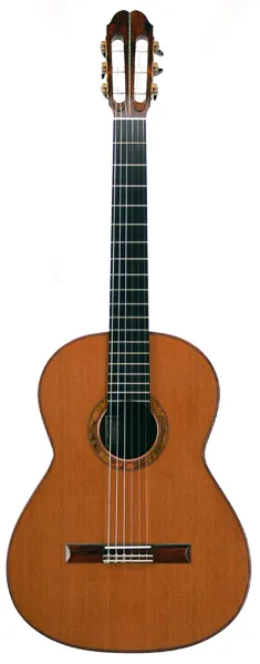 Redwood classical guitar front
